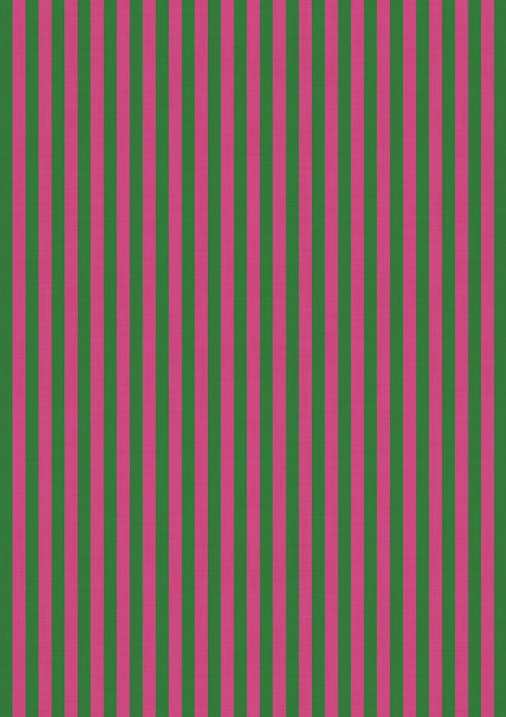 A vinyl photography backdrop with a vertical striped pattern in varying shades of green and pink.