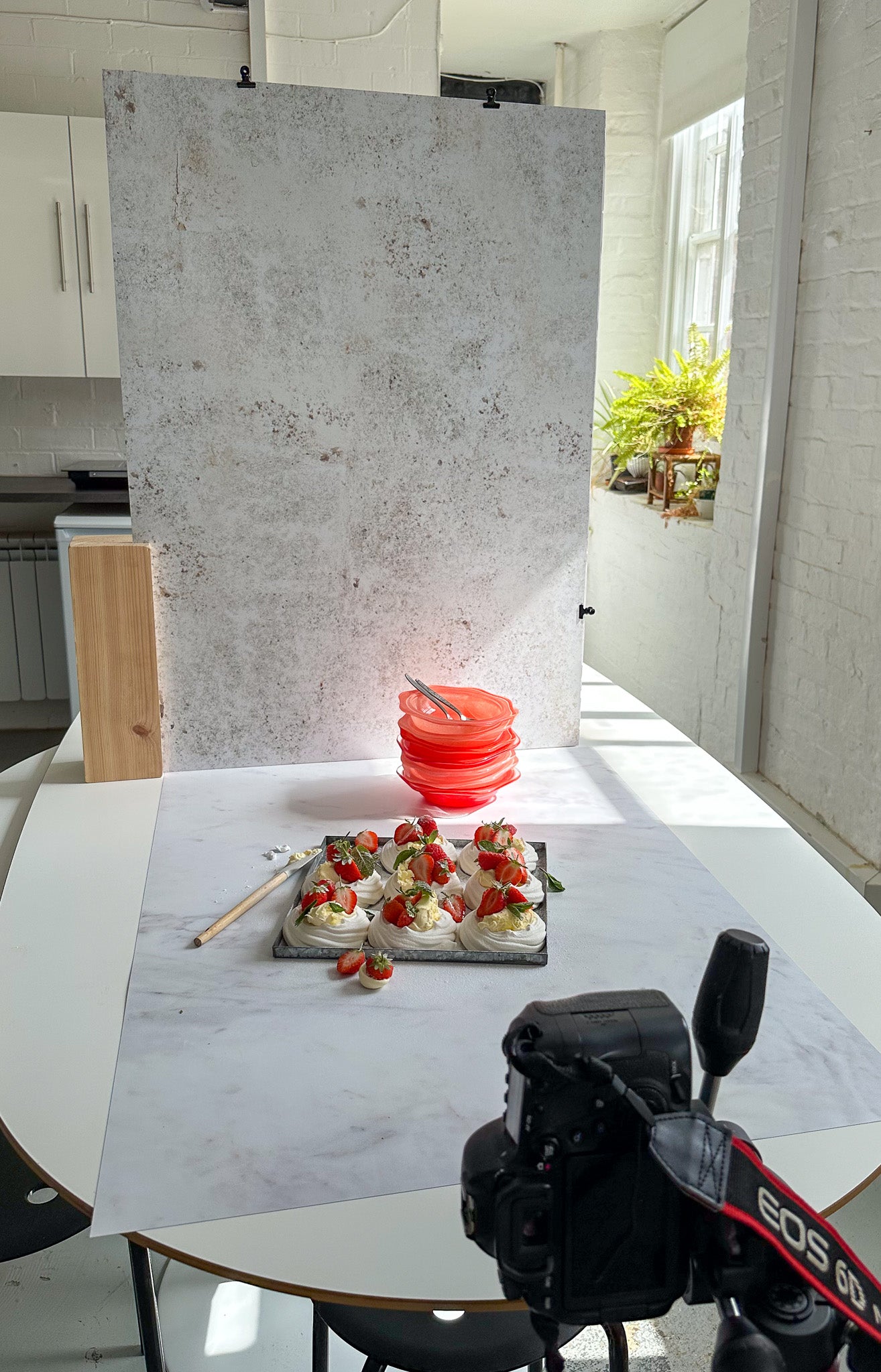 Sustainable, space-saving photography backdrop stand. Batch 2