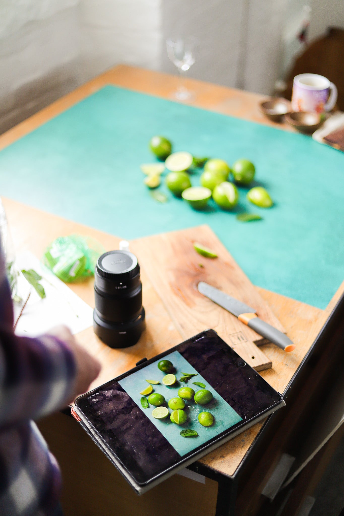 Forest green mottled photography backdrop