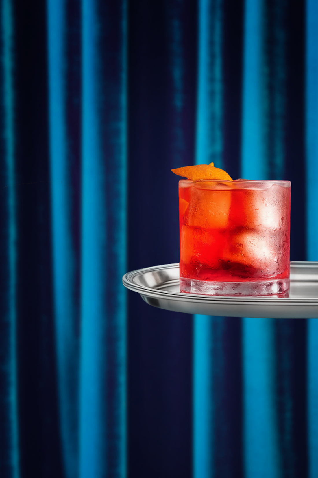 Peacock blue silk curtain effect photography backdrop