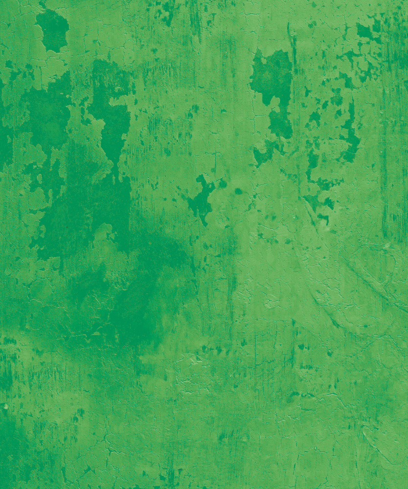 A close-up of a vibrant green vinyl photography backdrop with a hand-painted effect.