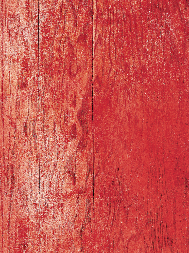 A close-up of a bright scarlet red wood effect vinyl photography backdrop suitable for food and product styling.