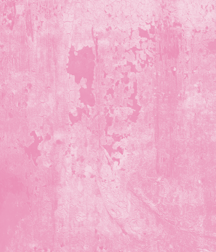 A close up of a pink vinyl photography backdrop with an old weathered chalky paint effect texture.