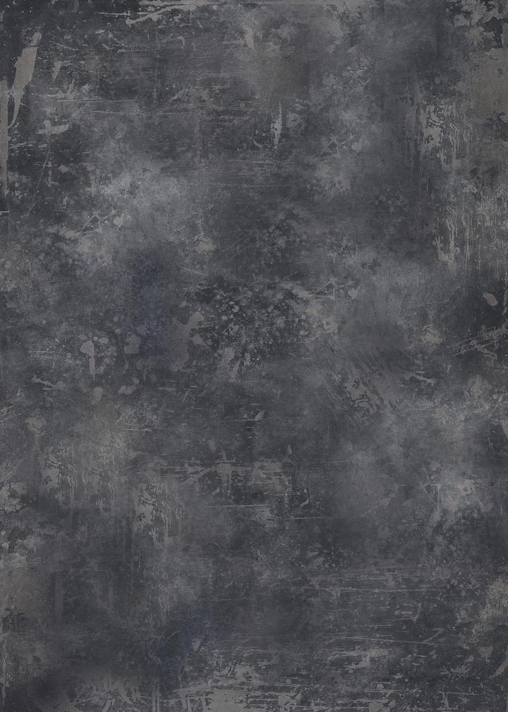 A grungy grey black vinyl photography backdrop with textured surfaces and edges.