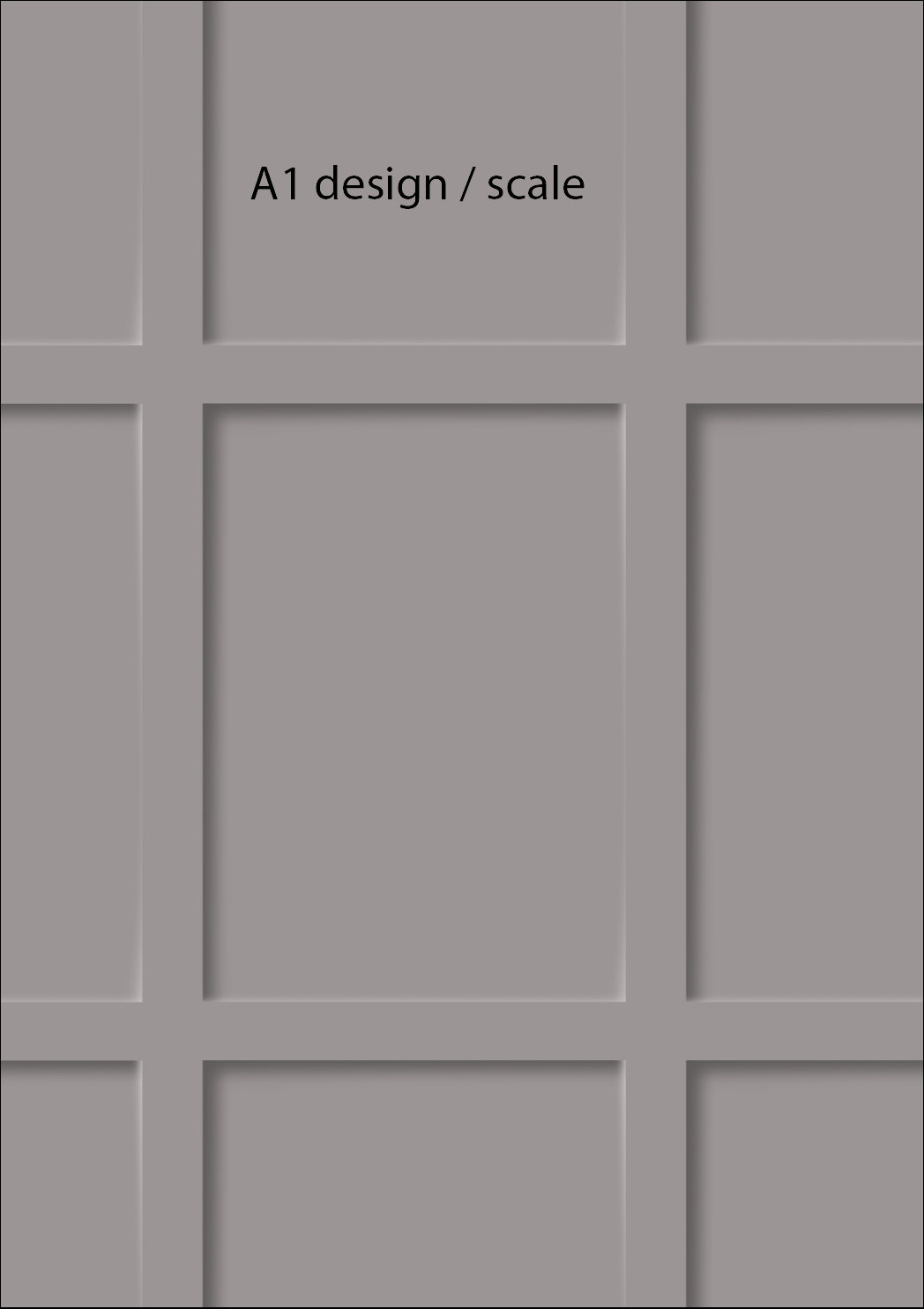 A1 design backdrop showing scale