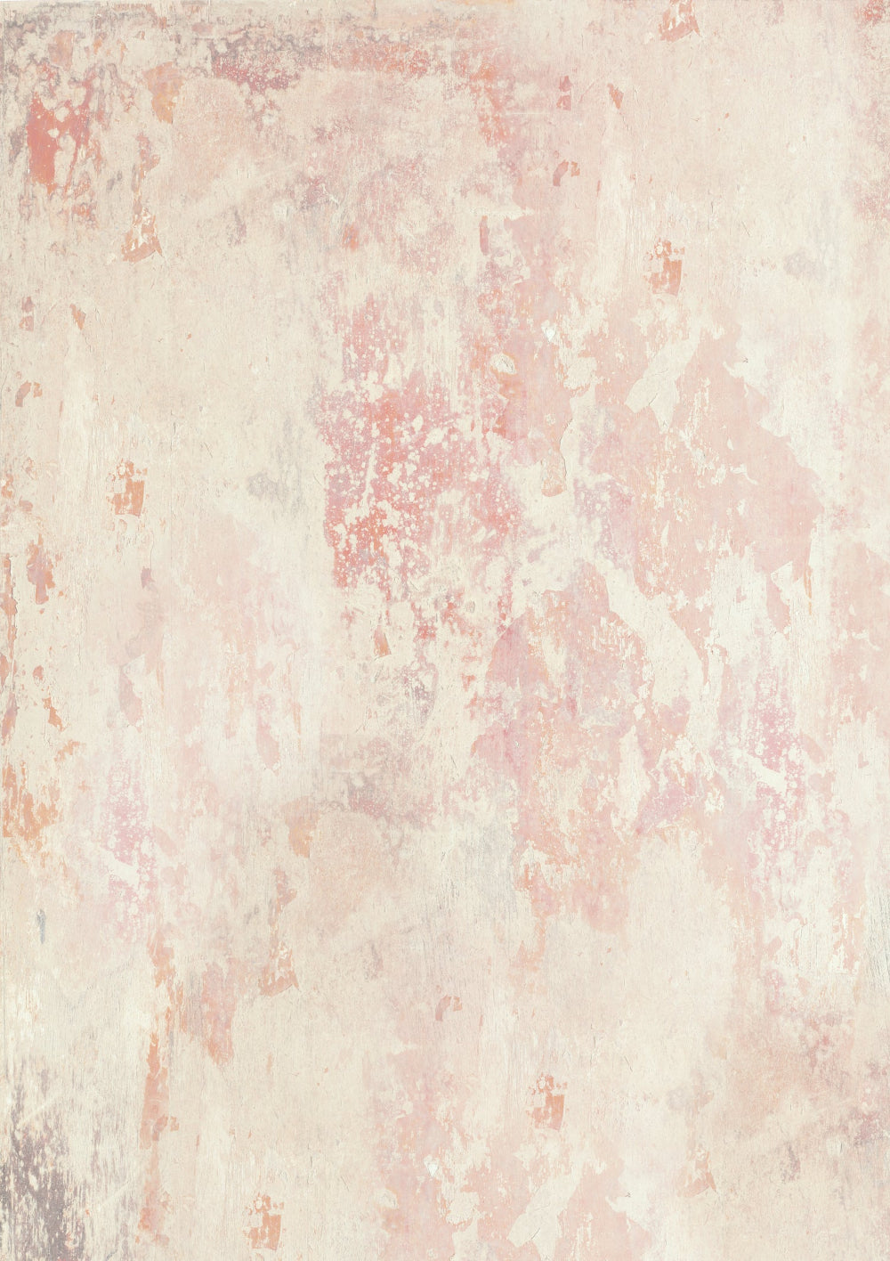 A textured photography backdrop with a mix of pink and peach colors creating an old paint effect