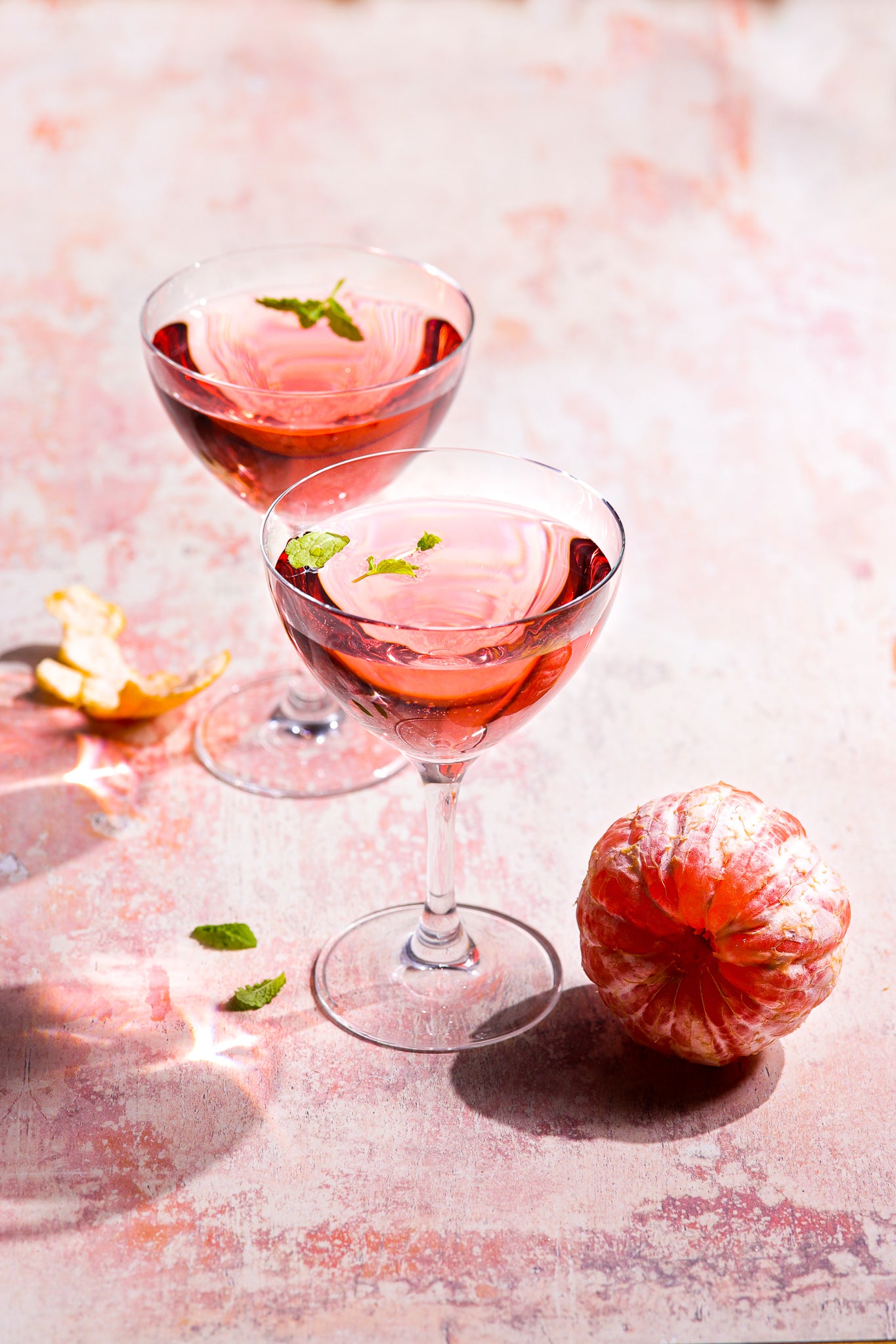 Puglia peach and pink weathered paint effect photography backdrop