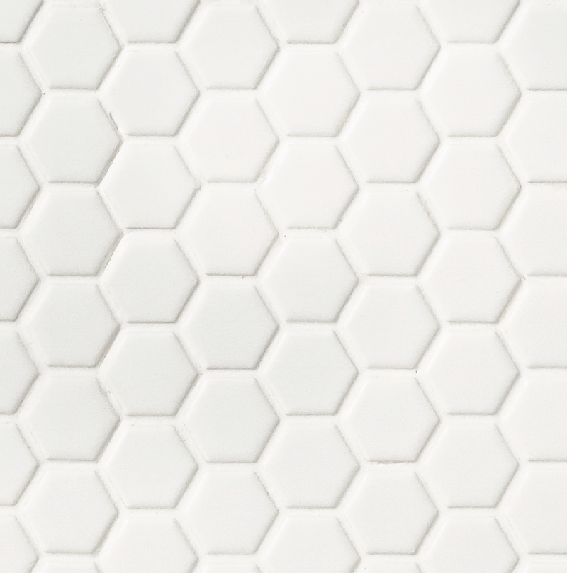 Portland hexagonal white mosaic tile effect photography backdrop