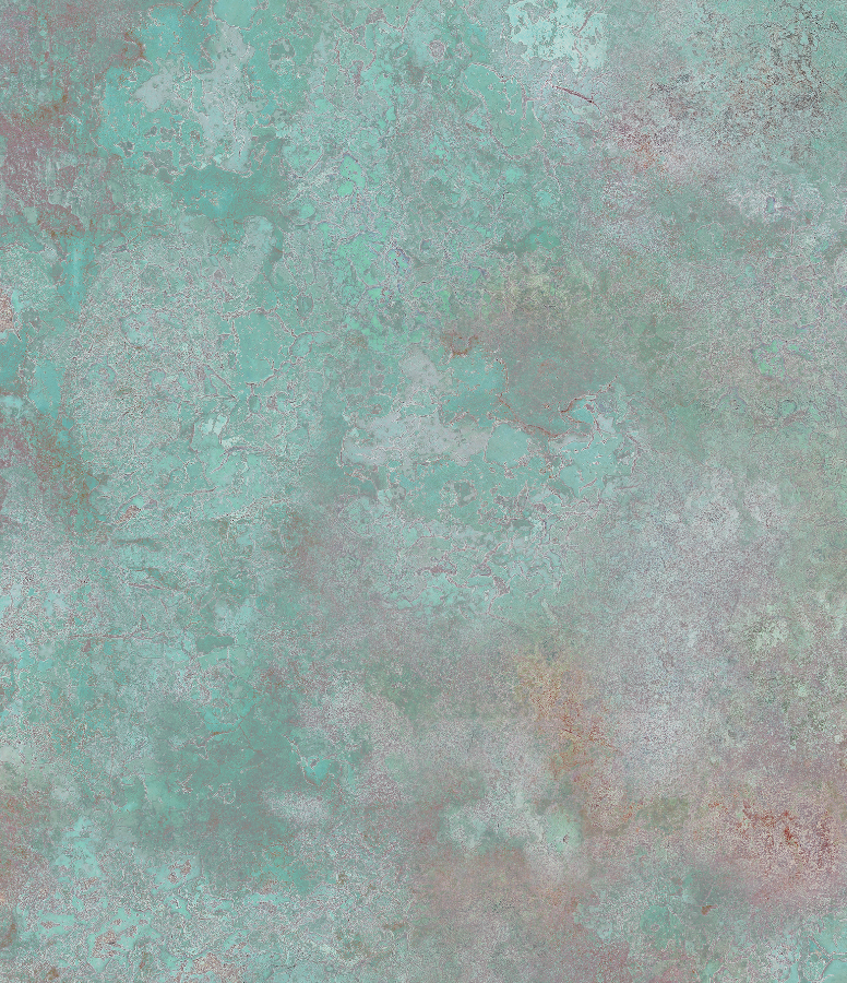 A close up of a copper effect veridgris green mottled effect vinyl photography backdrop for food styling and product photography.