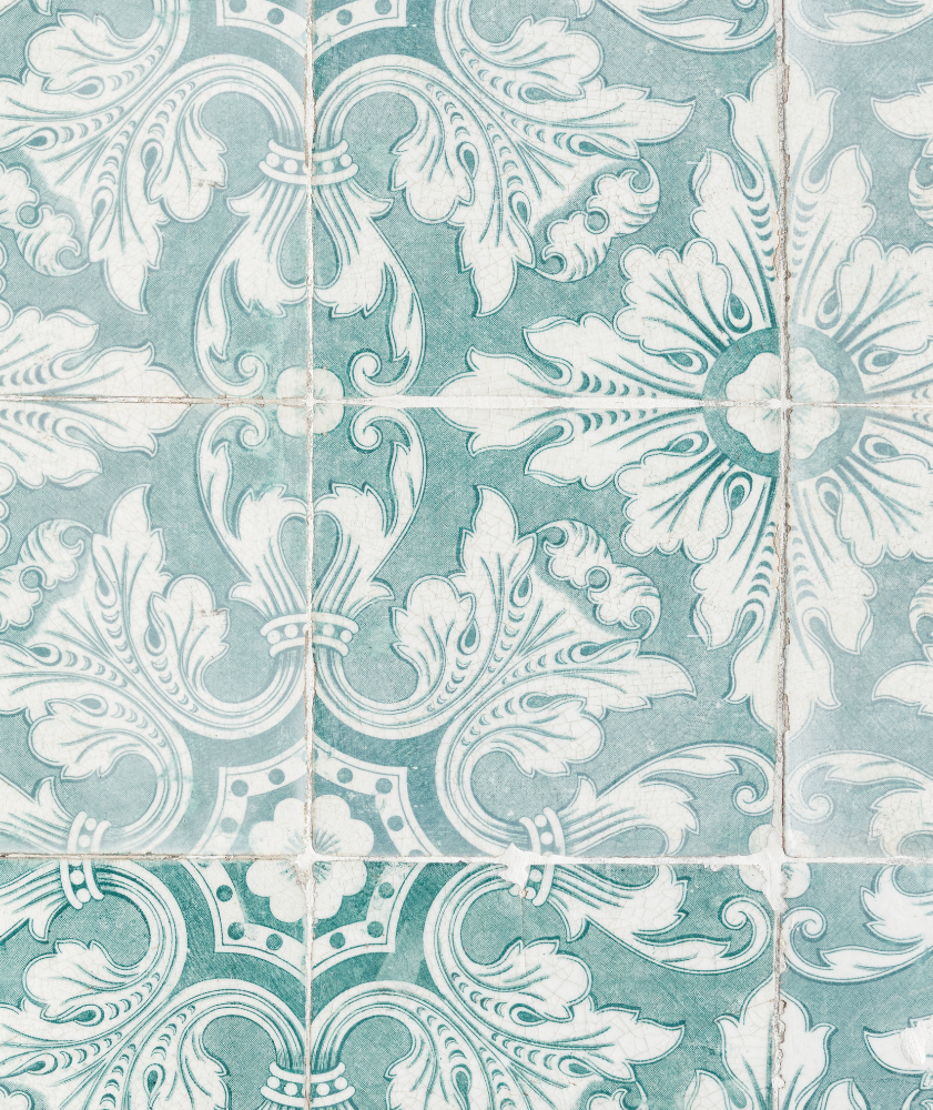 Maria – soft green Spanish tile effect photography backdrop
