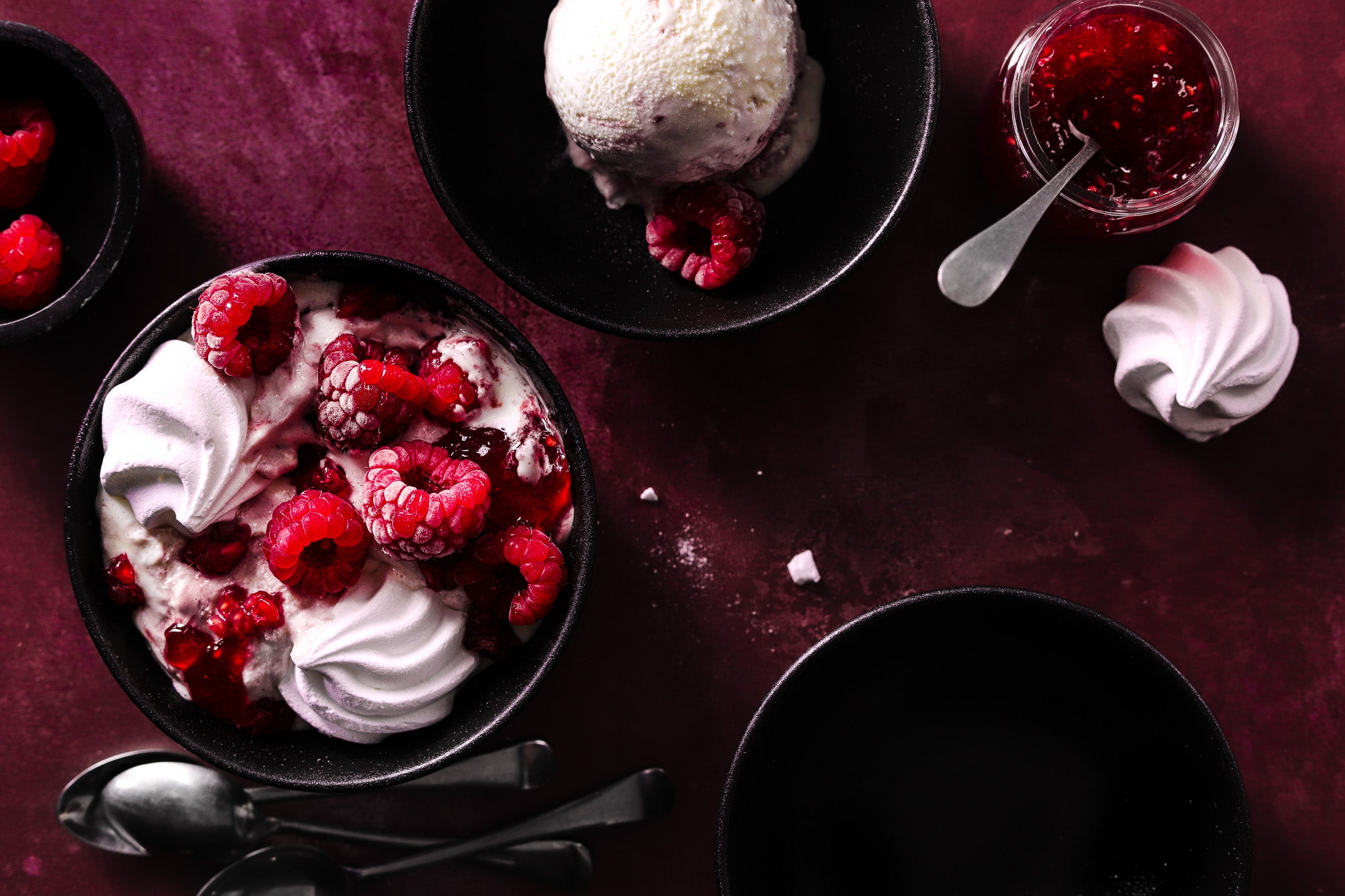 1 subject shot 5 ways - using colour theory in food photography through backdrops