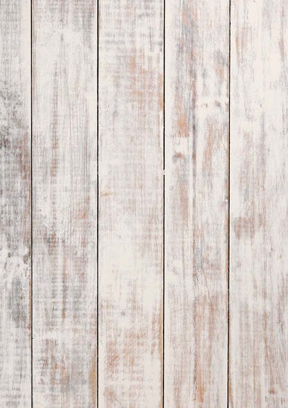 A white and grey wood plank effect photography backdrop.