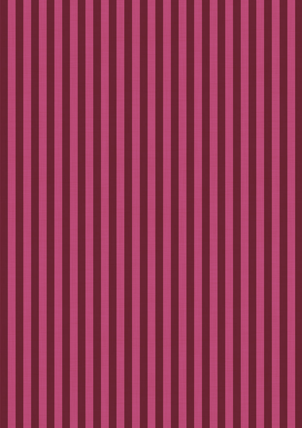A close-up view of a vinyl photography backdrop with a vertical striped pattern in varying shades of pink and red, giving a vibrant and bold appearance.