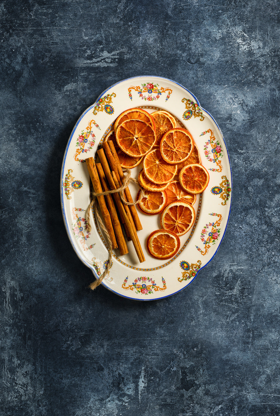 Aura dark blue hand-painted effect photography backdrop
