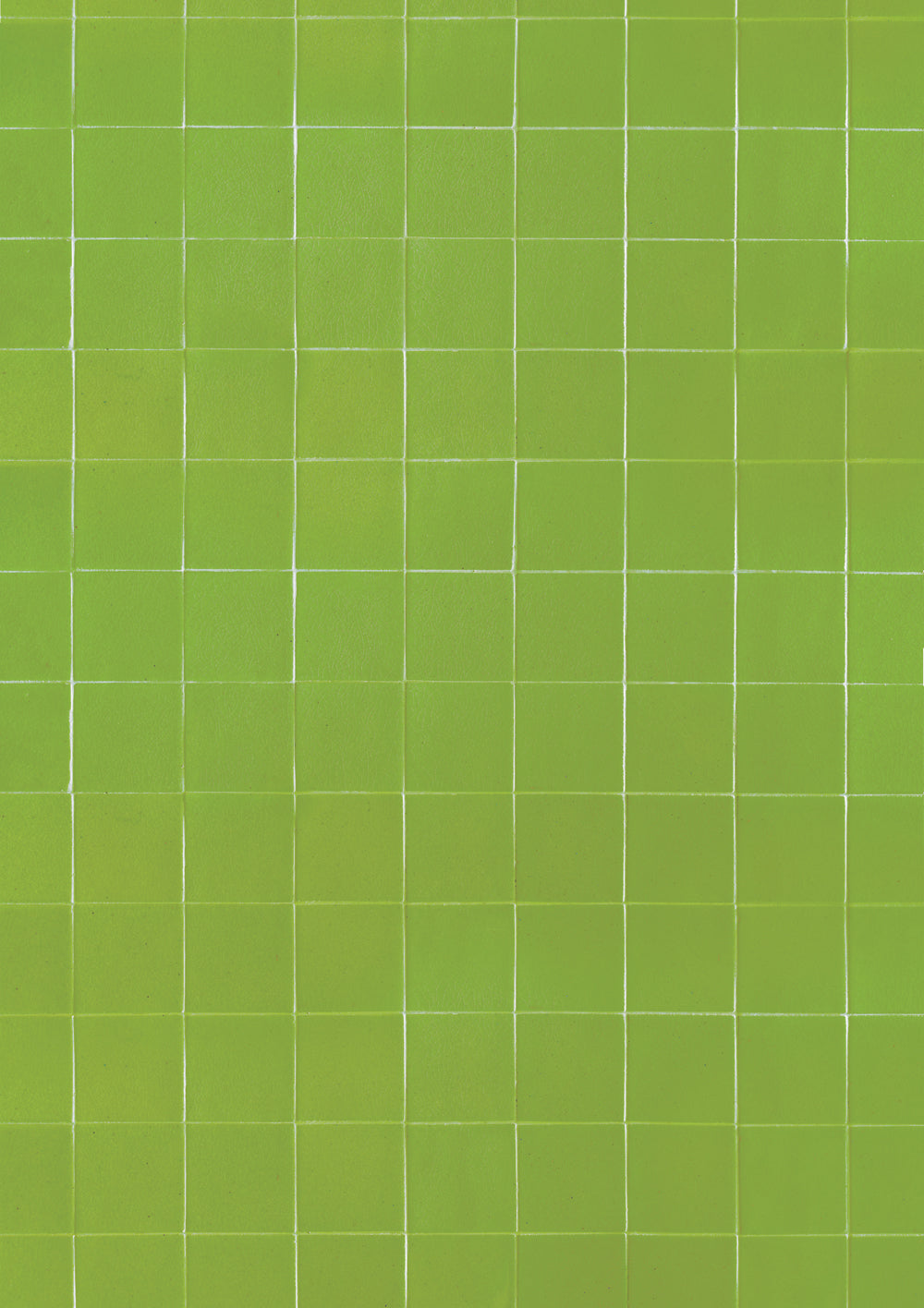 A Chartruese tile-effect vinyl backdrop with a grid pattern of square tiles and thin white grout lines for food photography and product photography.