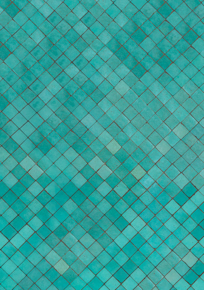 Firoza turquoise mosaic tile-effect photography backdrop