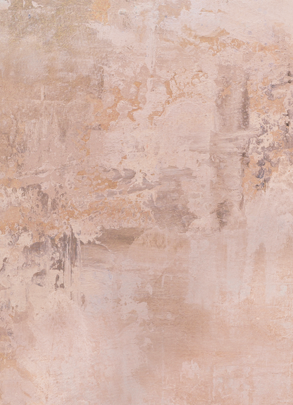 Zoom of a vinyl photography backdrop with a beige, brown, and orange layered painted effect.