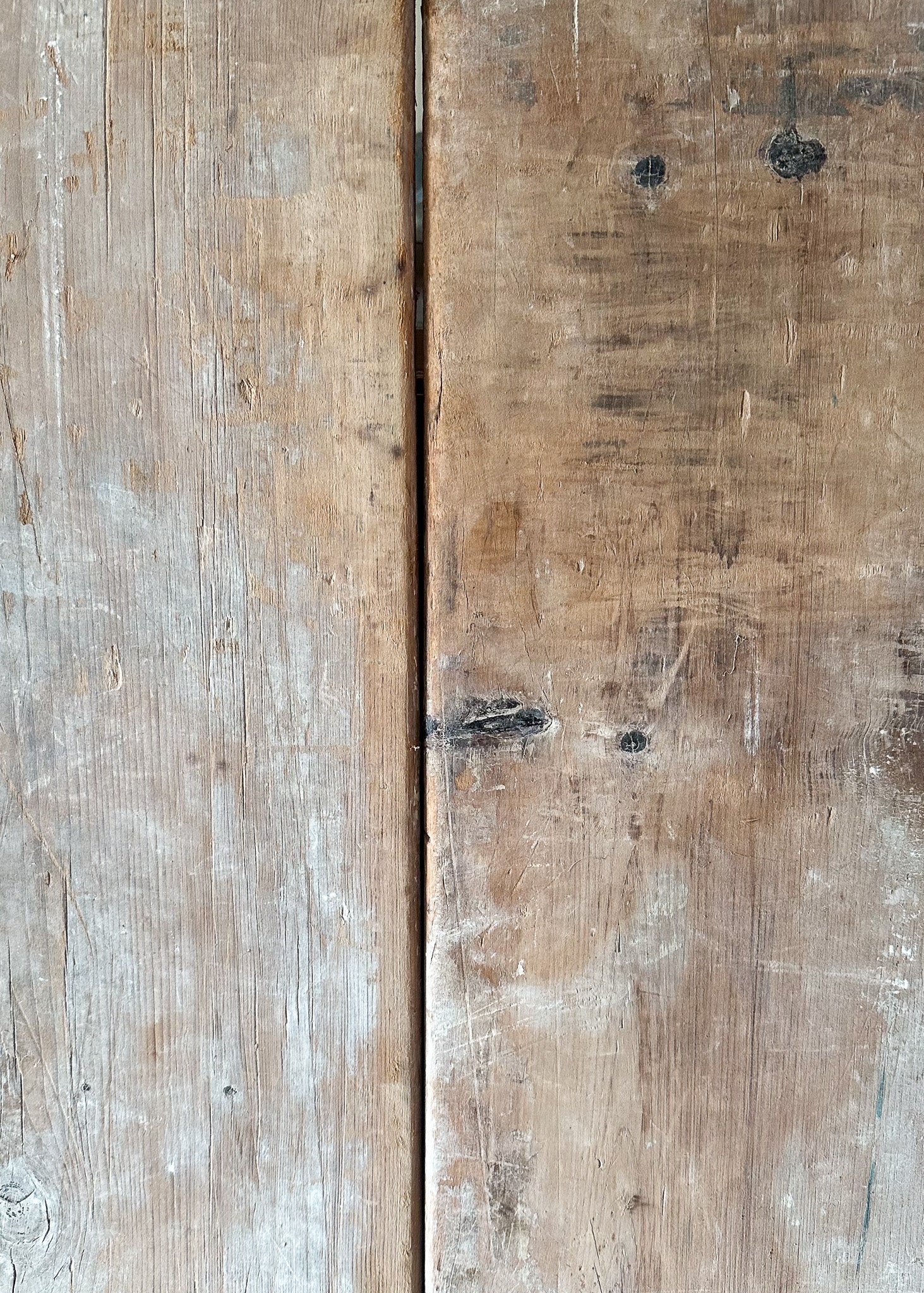 Set of three antique, English pine ware boards