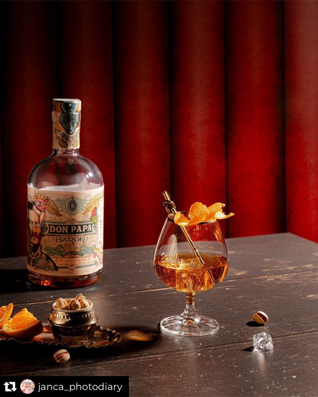 Diner red ribbed leather-effect photography backdrop