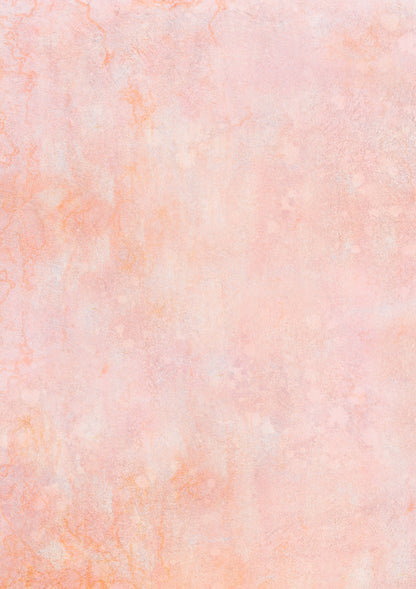 A hand-painted effect photography backdrop in light peach pink with water marked textures.
