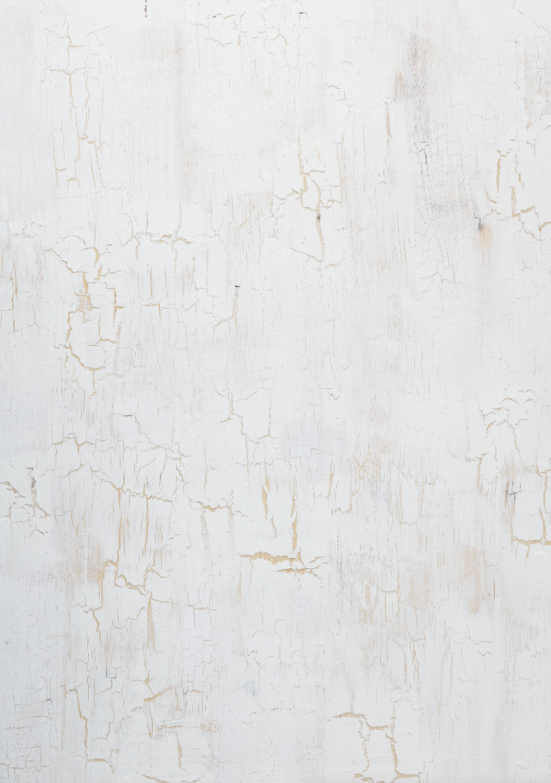 White rustic wood photography backdrop with cracks and peeling paint.