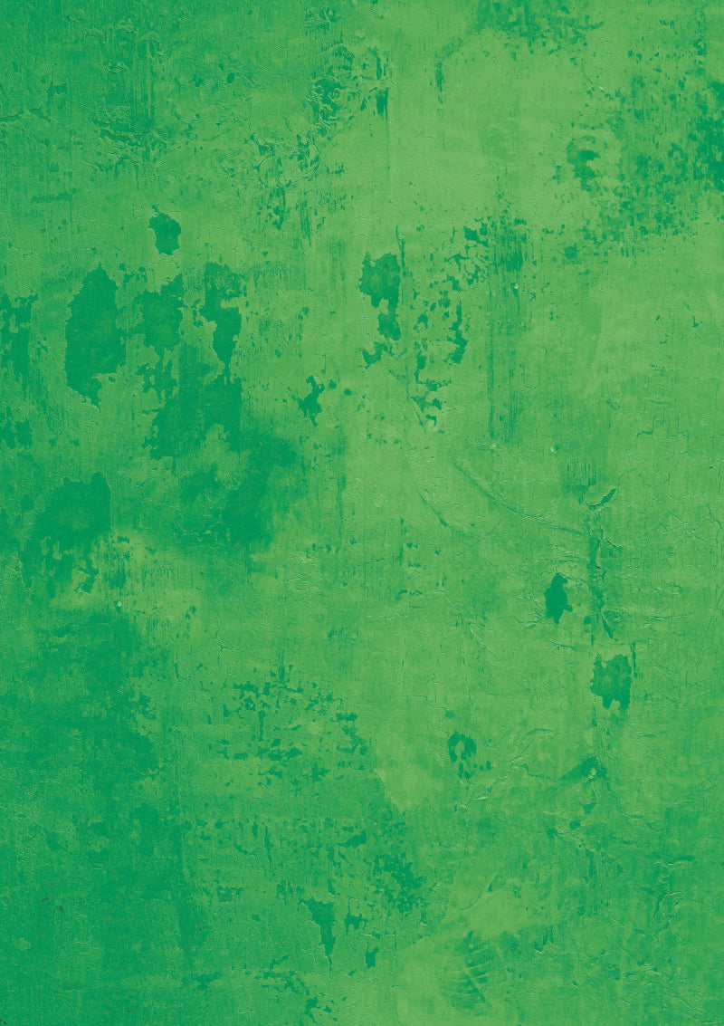 A vibrant green vinyl photography backdrop with a hand-painted effect.