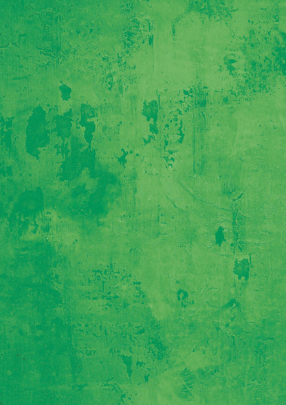 A vibrant green vinyl photography backdrop with a hand-painted effect.