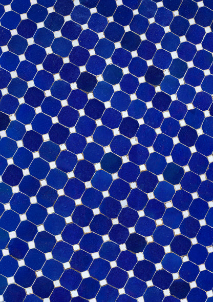 Riad blue and white tiled tabletop-effect photography backdrop