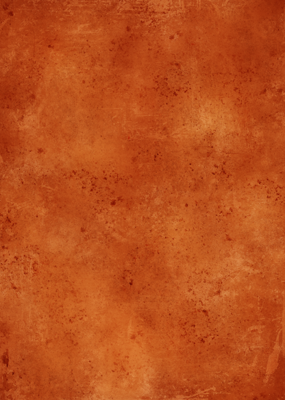 A mottled rich orange effect vinyl photography backdrop.