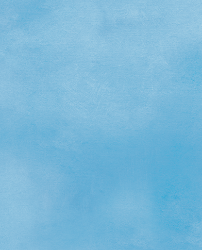 A sky blue vinyl photography backdrop with a cloud-like effect.