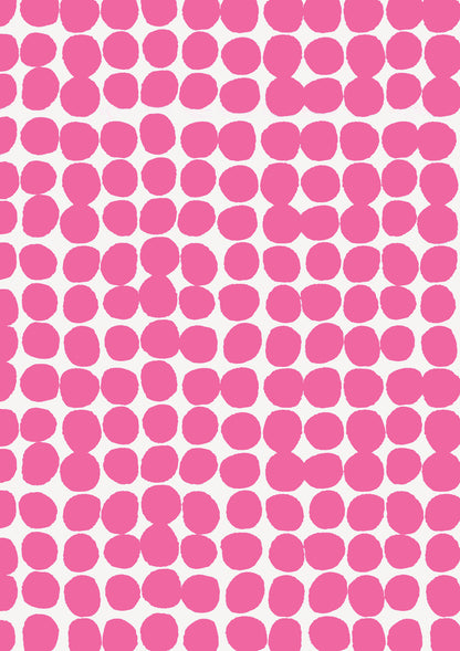 A pink and white vinyl photography backdrop with a hazy edged irregular spotted pattern across the surface, for food and product styling.