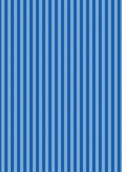 Vertical blue striped waterproof vinyl photography backdrop designed for food styling and product photography
