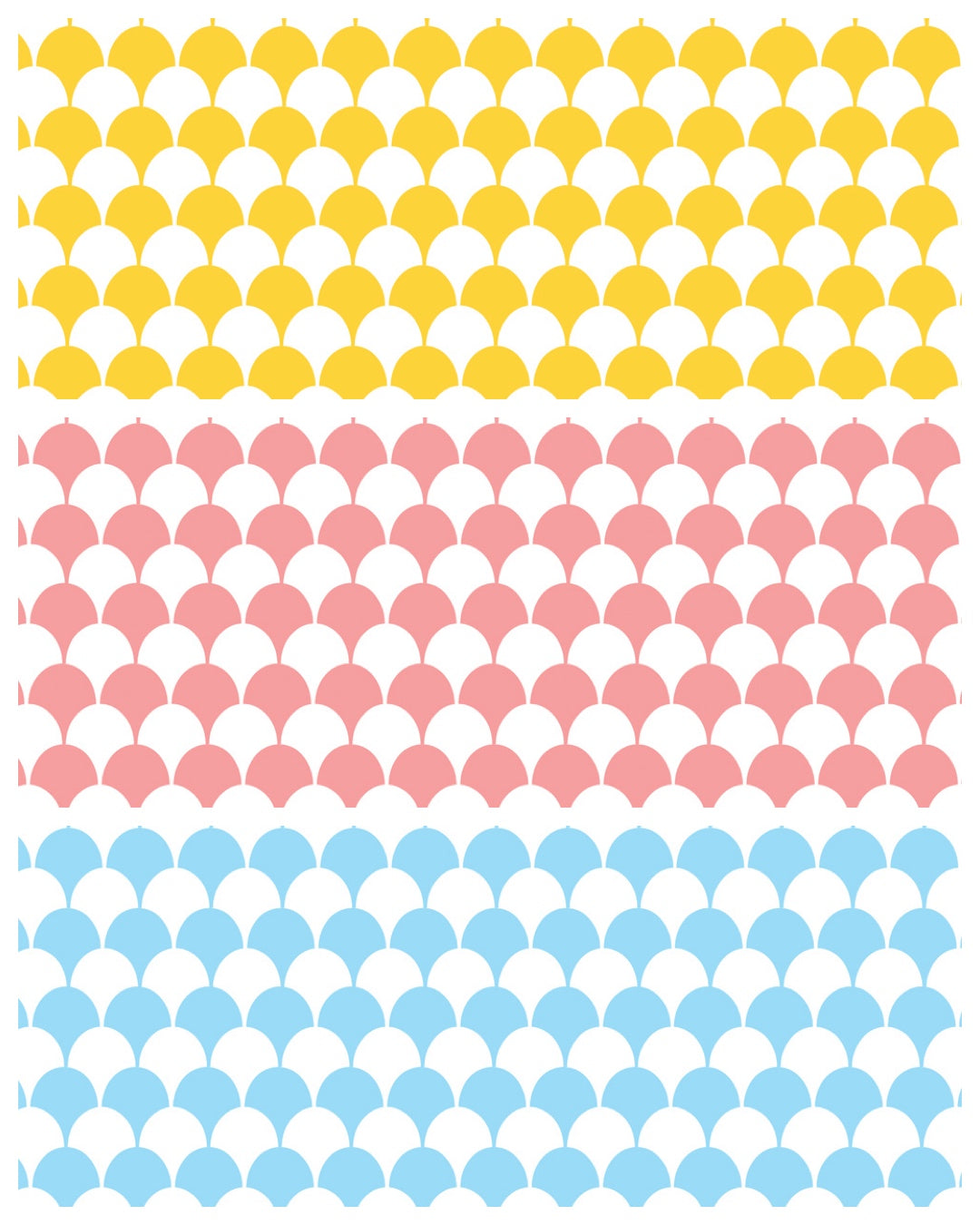 Joanie scalloped tile effect photography backdrop | Yellow, pink or blue