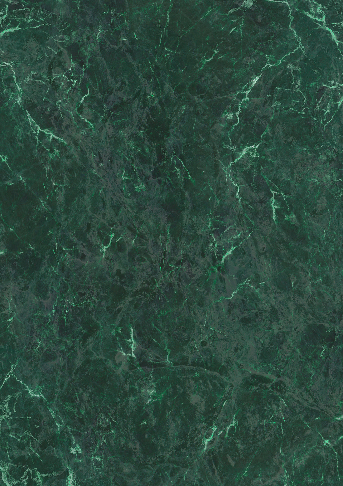 A close-up view of a green marble effect vinyl photography backdrop with areas of black, brown, and white, mimicking a natural stone pattern.