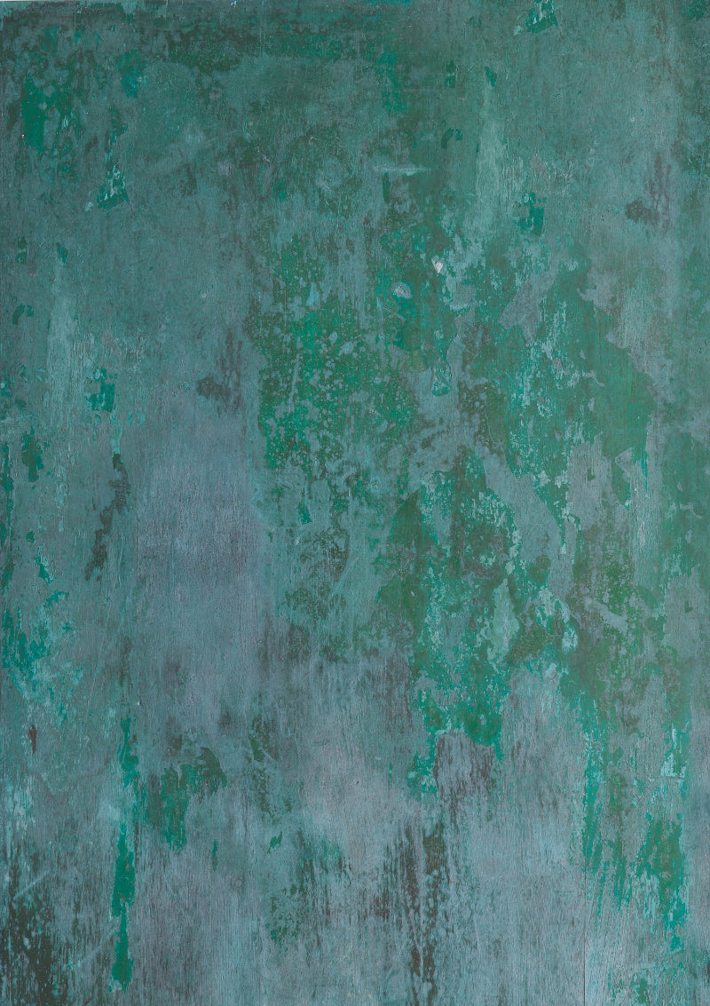 A vibrant green vinyl photography backdrop with flaky paint-effect texture.