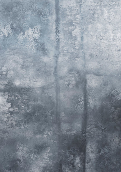A grey textured photography backdrop with mottling and staining designed to resemble an aged zinc table surface, originally designed for cookbook cover photography.