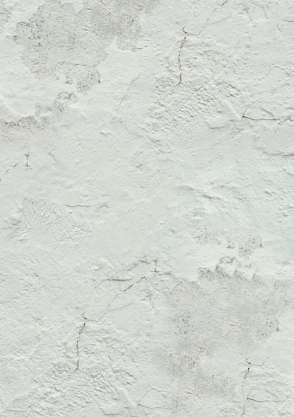 A close-up image of a white photography backdrop with subtle plaster texture details and slight grey tones.