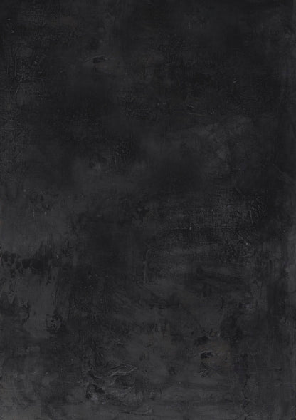 A black vinyl photography backdrop with a hand-painted effect and subtle slate-like texture.