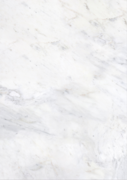 A white marble effect vinyl photography backdrop with natural swirls and variations in colour.